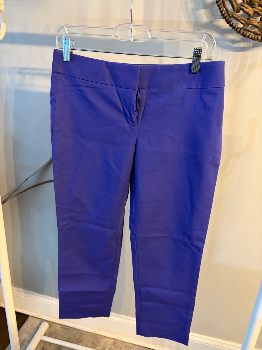 LOFT Cropped Stretch Pants in Cobalt Blue size 4 petite